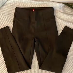 Spanx Brown faux suede leggings